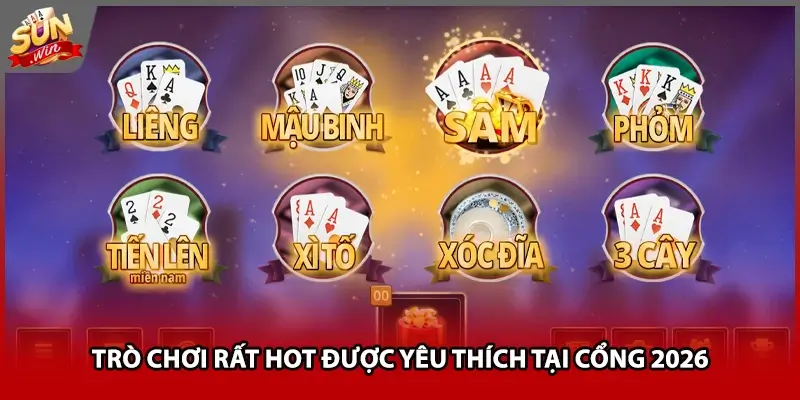 Trò chơi rất hot được yêu thích tại cổng 2026 Trò chơi rất hot được yêu thích tại cổng 2026